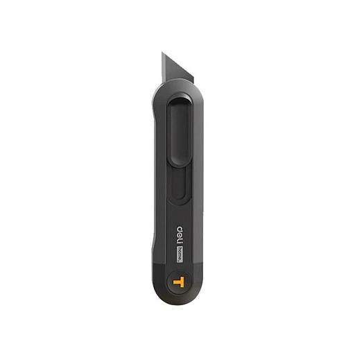 Нож Deli Технический нож "Home Series Black" Deli HT4008 Т-образное лезвие с механизмом автоматического возврата, эксклюзивный дизайн, корпус из высококачественного софттач пластика фото 2