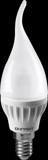 Лампа светодиодная LED 8вт E14 теплый матовая свеча на ветру фото 1