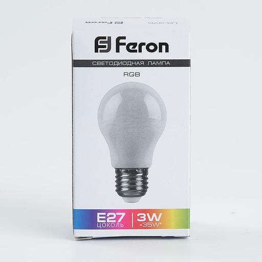 Лампа светодиодная LED 3вт Е27 RGB плавная смена цвета А50 фото 3