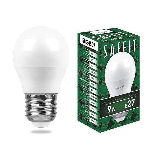 Лампа светодиодная LED 9вт Е27 белый матовый шар фото 1
