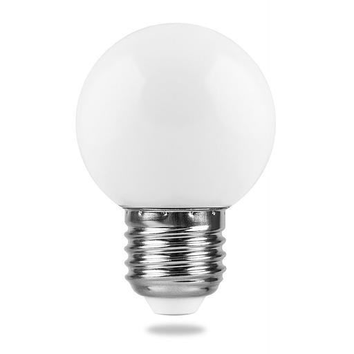 Лампа светодиодная LED 1вт Е27 белый 6400К (шар) фото 2
