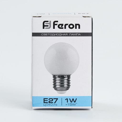 Лампа светодиодная LED 1вт Е27 белый 6400К (шар) фото 4