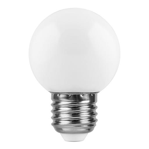 Лампа светодиодная LED 1вт Е27 белый 2700К (шар) фото 2