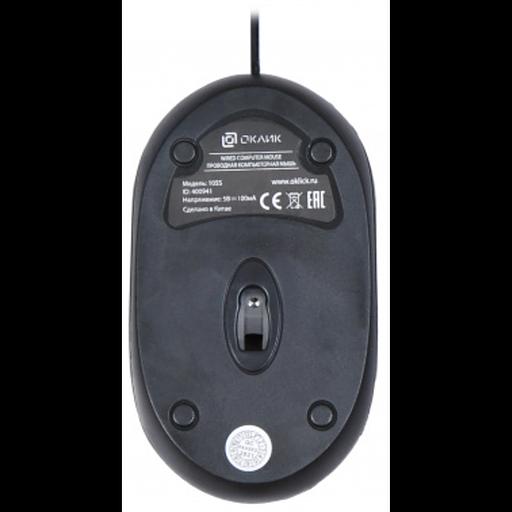 Мышь Оклик 105S черный оптическая (800dpi) USB для ноутбука (3but) фото 3