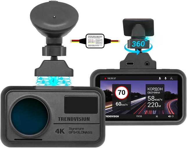Видеорегистратор TrendVision TDR-725 Real 4K Max черный 8Mpix 2160x3840 2160p 170гр. GPS NT96670 фото 2