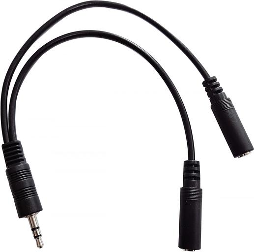 Адаптер аудио Buro BU-2XJACK-JACK 2xJack 3.5 (f)/Jack 3.5 (m) 0.2м. черный фото 1