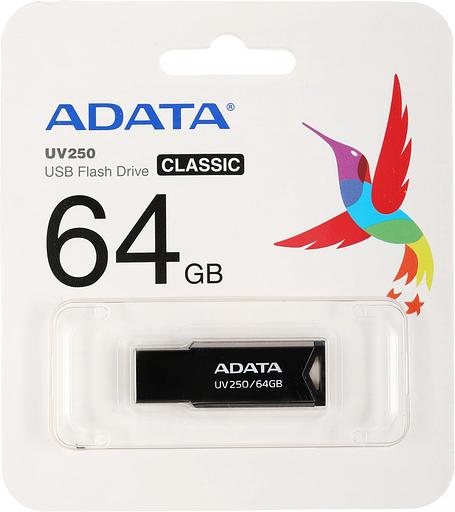 Флеш накопитель 64GB A-DATA UV250, USB 2.0, Черный фото 4