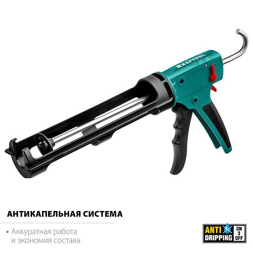Скелетный пистолет для герметика Grand 2-in-1 310 мл антикапельная система постоянное давление фото 3