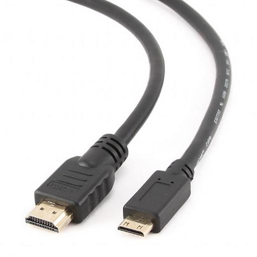Кабель Cablexpert Кабель HDMI-miniHDMI Cablexpert CC-HDMI4C-6, v1.4, 19M/19M, 1.8м, 3D, Ethernet, черный, позол.разъемы, экран, пакет фото 1