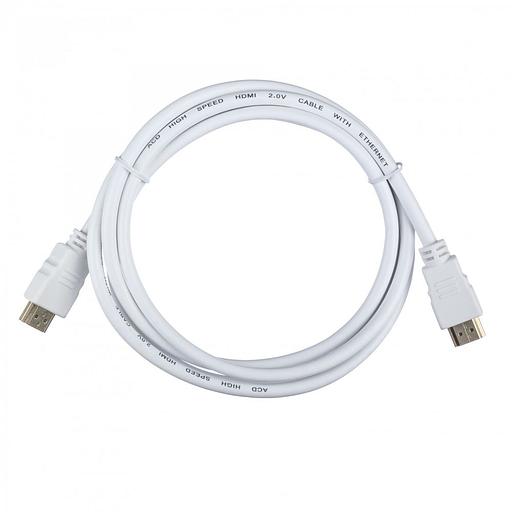 Кабель ACD Кабель ACD-DHHM2-18W |ACD-DHHM2-18W| HDMI 2.0, Golden Plated,19m/19m, Белый, 1.8м, (742248) фото 1