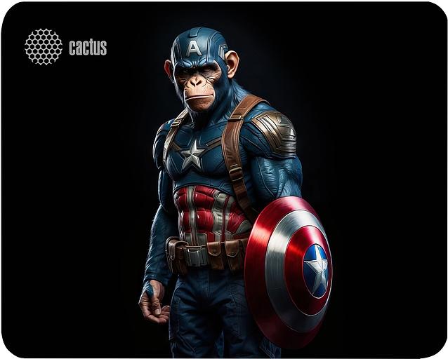 Коврик для мыши Cactus Captain America 250x200x3мм (CS-MP-D08S) фото 1