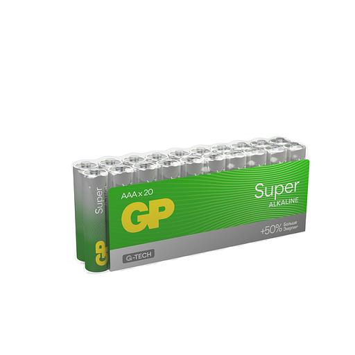 Батарейка алкалиновая GP Super Alkaline G-Tech 24А ААA - 20 шт. в пленке фото 1