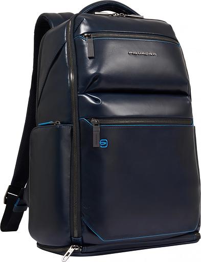 Рюкзак мужской Piquadro Blue Square CA6592B2BM/BLU2 темно-синий кожа фото 2