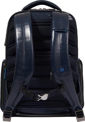 Рюкзак мужской Piquadro Blue Square CA6592B2BM/BLU2 темно-синий кожа фото 3