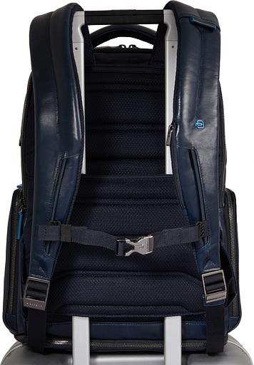 Рюкзак мужской Piquadro Blue Square CA6592B2BM/BLU2 темно-синий кожа фото 4