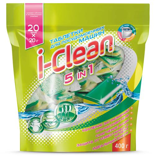 Ромакс таблетки для посудомоечных машин i-clean 5 in 1, 20 шт фото 1