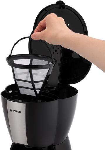 Кофеварка капельная Vitek VT-1503 900Вт черный фото 3