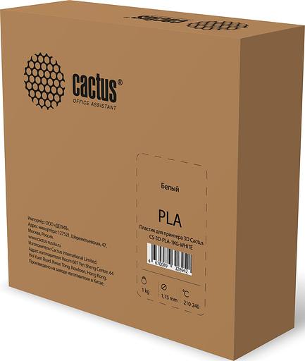 Пластик для принтера 3D Cactus CS-3D-PLA-1KG-WHITE PLA d1.75мм 1кг 1цв. фото 2