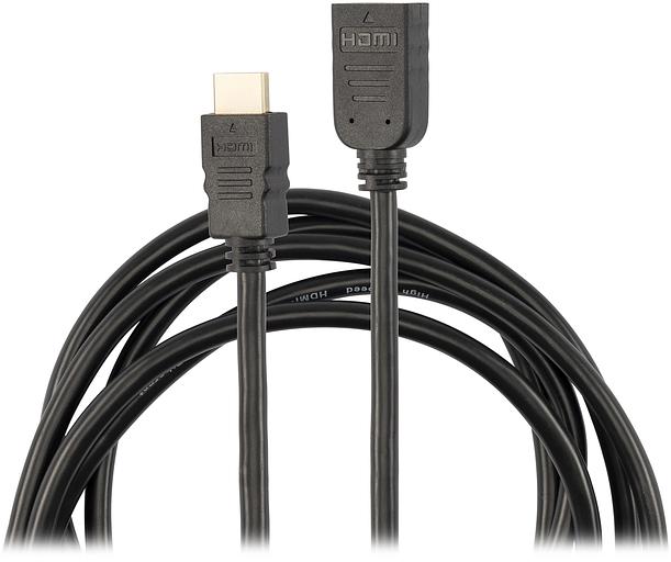 Кабель-удлинитель аудио-видео Buro HDMI (m)/HDMI (f) 3м. позолоч.конт. черный (BU-HDMI2.0-EXTND-3M) фото 1