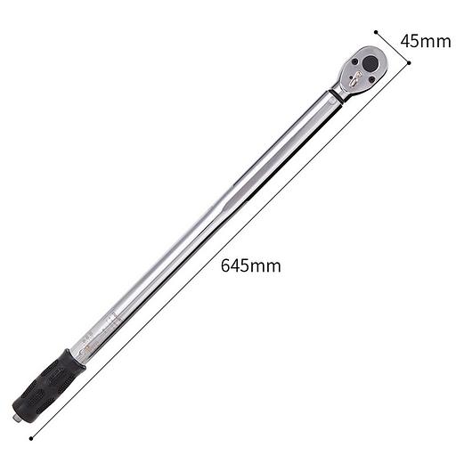 Ключ Deli Динамометрический ключ предельный Deli DL-YN-40200 40-200Нм, 1/2", головка Cr-Mo, 72 зуба, точность +/- 3%, противоскользящая рукоятка, кейс фото 3
