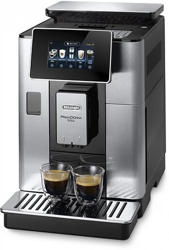 Кофемашина автоматическая DeLonghi ECAM610.75.MB черный/серебристый, исп. кофе - молотый/зерновой, 2.2 л, 1450 Вт, 19 Бар фото 2