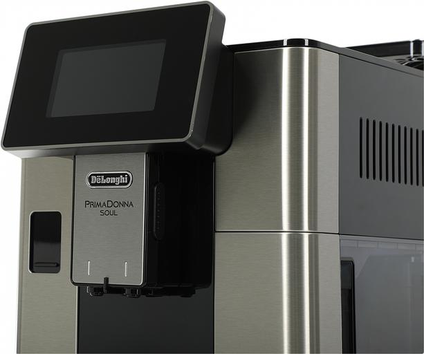 Кофемашина автоматическая DeLonghi ECAM610.75.MB черный/серебристый, исп. кофе - молотый/зерновой, 2.2 л, 1450 Вт, 19 Бар фото 4