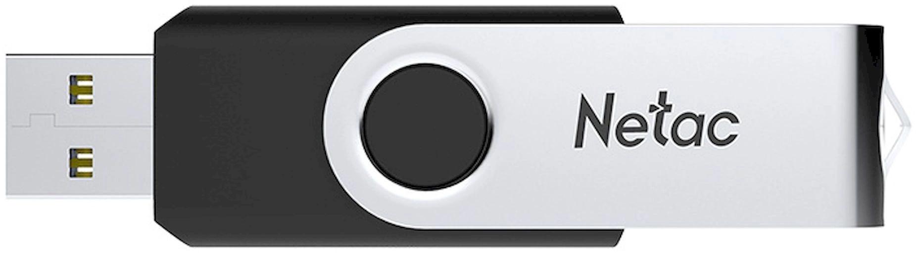 Флешка USB Netac U505, 4ГБ, USB 2.0, черный/серебристый, NT03U505N-004G-20BK фото 4