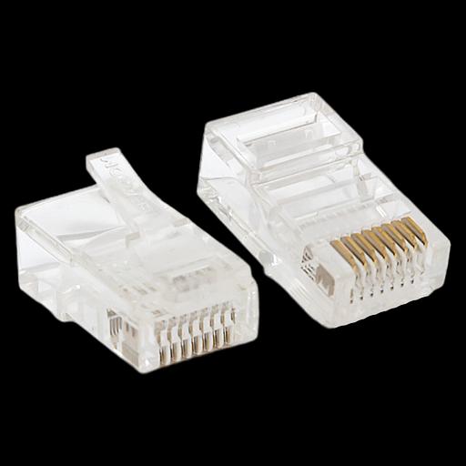 Коннектор RJ45 (8P8C) кат.5E неэкранир. TERACOM универс. (уп.10шт) EKF TRC-PLUG-5EUTP-10 фото 1