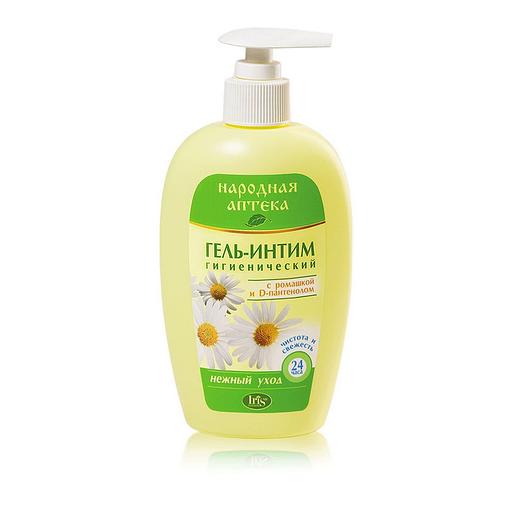 Iris cosmetic народная аптека гель-интим гигиенический ромашка+d-пантенол 250мл фл/дозатор фото 1