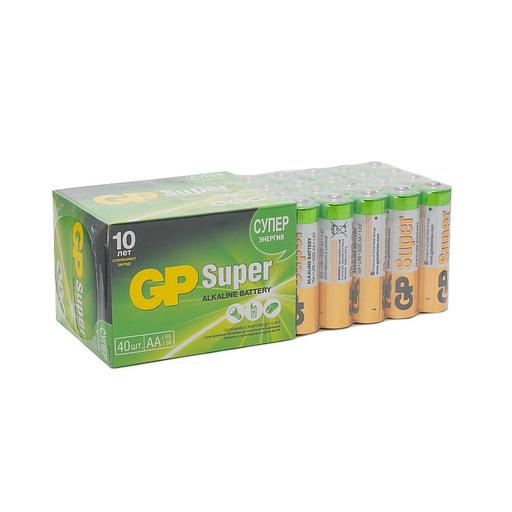 Батарейка алкалиновая GP Super Alkaline 15А АA - 40 шт. в пленке фото 1