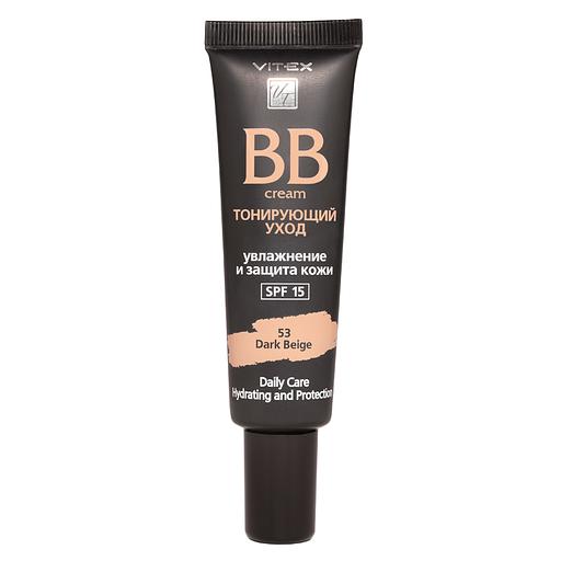Витэкс bb-крем тонирующий уход spf15, тон 53 dark beige, 30 мл. фото 1