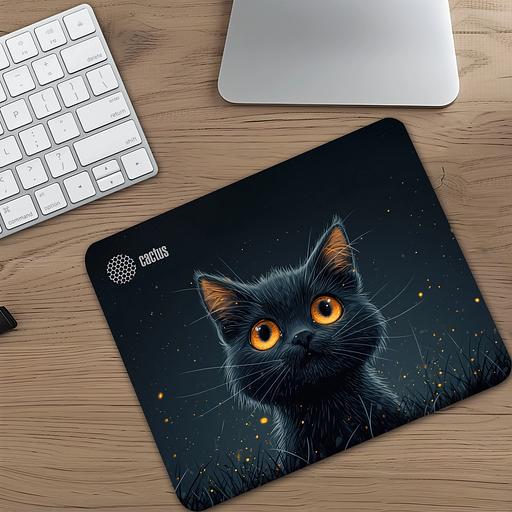 Коврик для мыши Cactus Black Cat 250x200x3мм (CS-MPC-D09S) фото 3