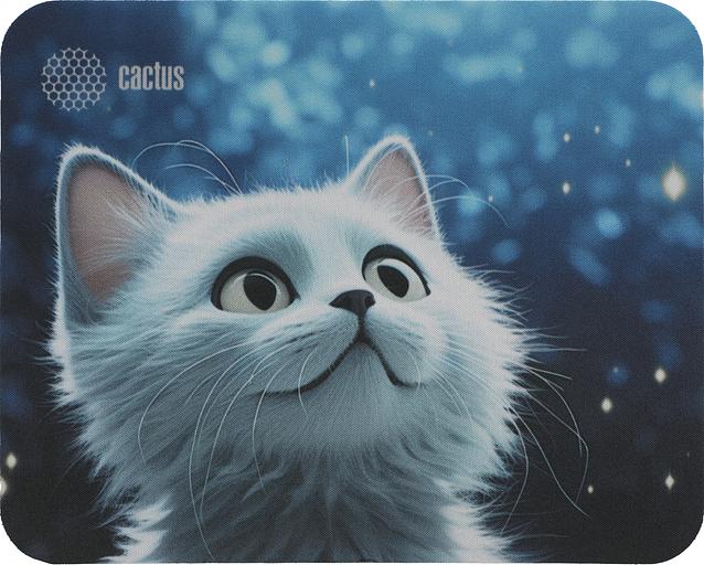 Коврик для мыши Cactus White Cat 220x180x2мм (CS-MPC-P06XS) фото 1