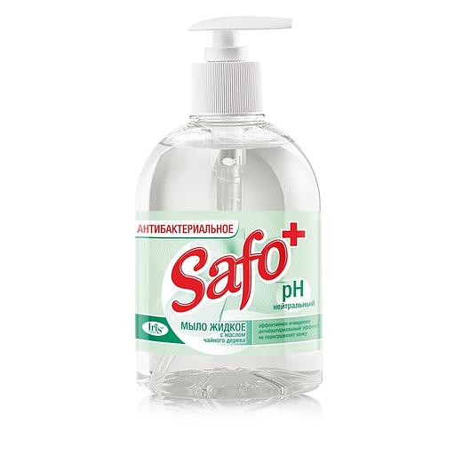 Iris cosmetic safo+ жидкое мыло антибактериальное с маслом чайного дерева 500мл фото 1
