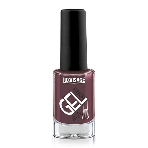Lux visage gel finish лак для ногтей тон 28 темный лилово-бежевый фото 1