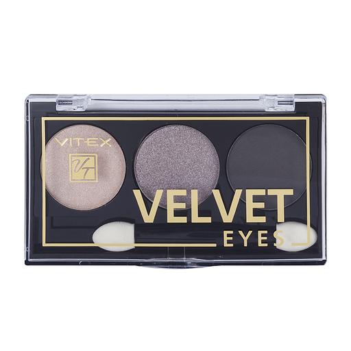 Витэкс velvet eyes компактные тени для век тон 01 smoky eyes фото 1