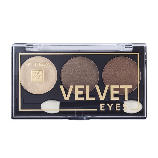 Витэкс velvet eyes компактные тени для век тон 04 brown bronze фото 1