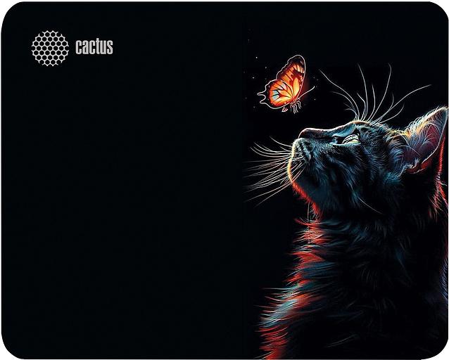 Коврик для мыши Cactus Night Cat 220x180x2мм (CS-MP-P12XS) фото 1
