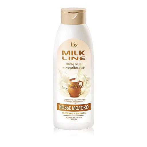 Iris cosmetic шампунь-кондиционер козье молоко питательный 500 мл фото 1