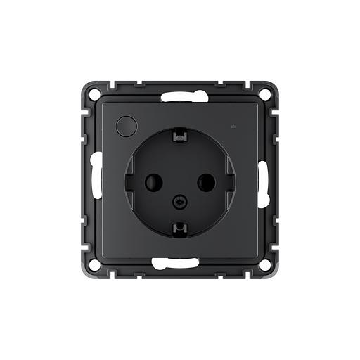 ATLASDESIGN SMART РОЗЕТКА с заземл., со шт., Zigbee, L+N, 16А, мех., КАРБОН фото 3
