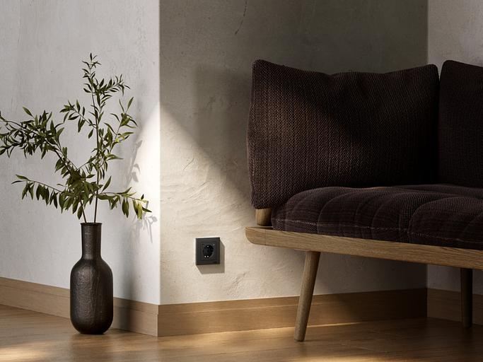 ATLASDESIGN SMART РОЗЕТКА с заземл., со шт., Zigbee, L+N, 16А, мех., КАРБОН фото 5