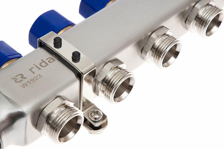 Коллекторная группа SSM-8RF set 8 контуров 1'X3/4' с расходомерами и кронштейнами фото 4