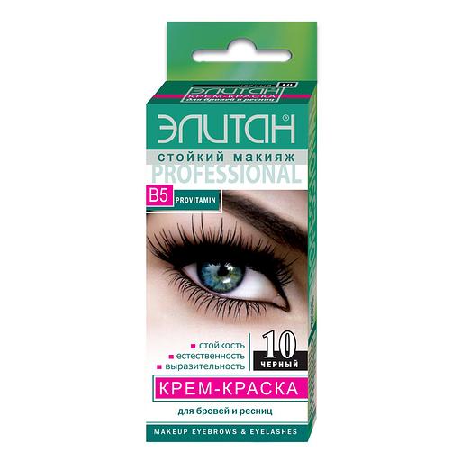 Элитан крем-краска для бровей и ресниц тон 10 черный 5мл/5мл фото 1