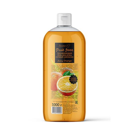 Белита-м увлажняющий гель для душа сочный апельсин серии фруктовый джаз1000 г фото 1