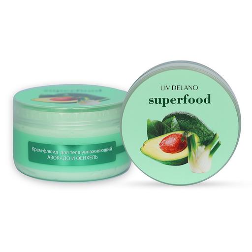 Liv delano superfood крем-флюид для тела увлажняющий авокадо и фенхель, 240г фото 1