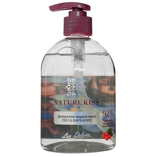 Liv delano nature kiss деликатное жидкое мыло лён & барбарис 480 мл фото 1