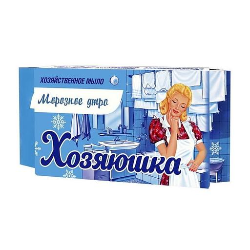 Гомельский жировой комбинат мыло хоз хозяюшка морозное утро с энзимами для стирки и удаления пятен, 65% 180г фото 1