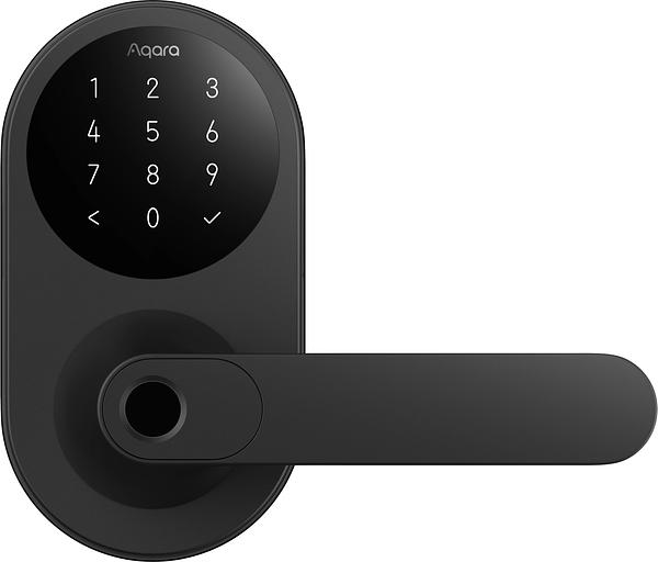 Умный замок Aqara Smart Door Lock U300 навесной разбл.отпеч.паль./код/пар/NFC/прил/мех.кл черный (DL-D02D_BL) фото 2