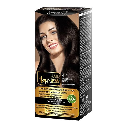 Белита-м hair happiness краска для волос тон № 4.1 холодный шатен фото 1