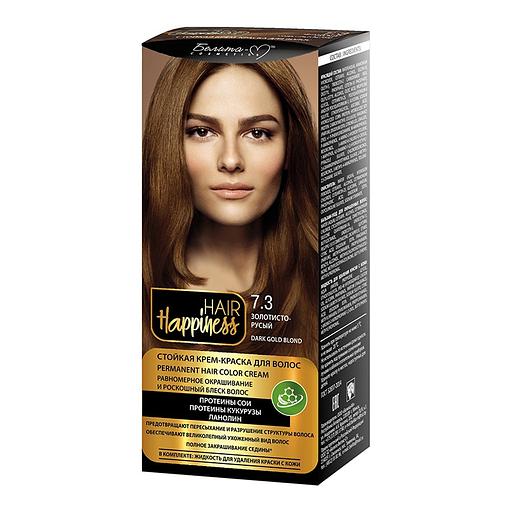 Белита-м hair happiness краска для волос тон № 7.3 золотисто-русый фото 1